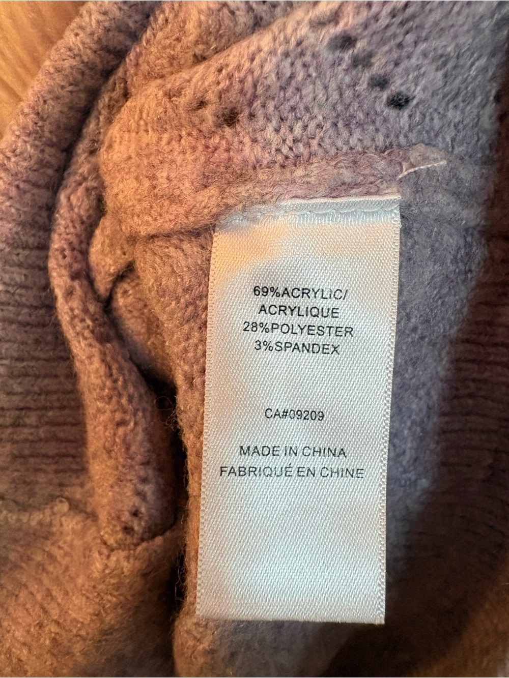 Cleo Purple Gray Knit Cardigan Pearl Flower Buttons Medium - Picture 9 of 11